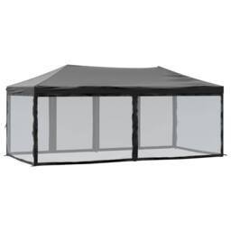 Berkfield Home Folding Party Tent with Sidewalls Black 3x6 m - thumbnail 5