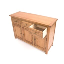 Cabinet Bits Trivento Light Wood 3 Drawer 3 Door Sideboard Brass Knob in Light Brown - thumbnail 5