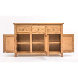 Cabinet Bits Trivento Light Wood 3 Drawer 3 Door Sideboard Brass Knob in Light Brown - thumbnail 4