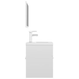 Berkfield Home Bathroom Furniture Set High Gloss White Engineered Wood - thumbnail 7