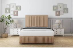"Comfort Beds The Foxy Dumfries Divan Set 2 Drawers-26"" Headboard-Footboard in Light Brown - Size: Double" - thumbnail 1