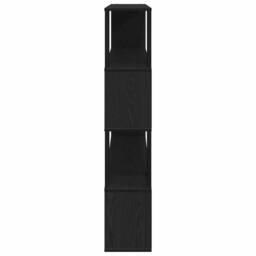 Berkfield Home TV Cabinet Black Oak Engineered Wood 100 x 24 x 124 cm - thumbnail 7