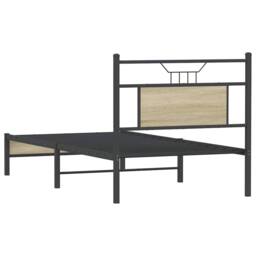 Berkfield Home Bed Frame Frame Sonoma Oak 75x190 cm Small Single Wood in Brown - thumbnail 8