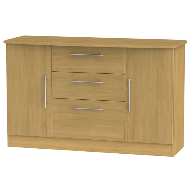 Ready Assembled 2 U Carlton 2 Door 3 Drawer Sideboard (Ready Assembled) in Natural - Size: Large