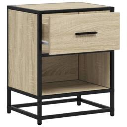 Berkfield Home Decorative Bedside Cabinet Sonoma Oak 40x31x50 cm Engineered Wood in Light Tan - Size: 40 x 31 x 50 cm - thumbnail 8