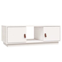 Berkfield Home Coffee Table White 100x50x35 cm Solid Wood Pine - Size: 100 x 50 x 35 cm - thumbnail 2