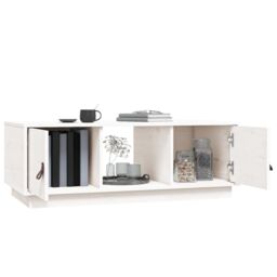 Berkfield Home Coffee Table White 100x50x35 cm Solid Wood Pine - Size: 100 x 50 x 35 cm - thumbnail 5