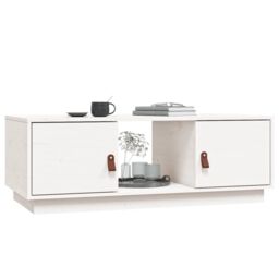 Berkfield Home Coffee Table White 100x50x35 cm Solid Wood Pine - Size: 100 x 50 x 35 cm - thumbnail 4