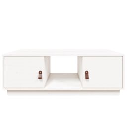 Berkfield Home Coffee Table White 100x50x35 cm Solid Wood Pine - Size: 100 x 50 x 35 cm - thumbnail 6