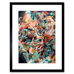 "Artery8 Henri Matisse Inspired Abstract Shapes Framed 9X7 Inch Art Print in Black - Size: W7"" x H9""" - thumbnail 1