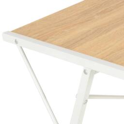 Berkfield Home Desk with Shelf White & Oak 116x50x93 cm - Size: 116 x 50 x 93 cm - thumbnail 6