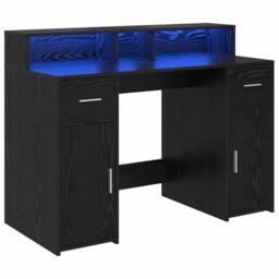 Berkfield Home Desk Black Oak 120x55x91 cm Engineered Wood - Size: 120 x 55 x 91 cm