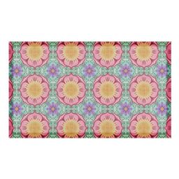Artsy Mats Vibrant Floral Pattern Indoor & Outdoor Doormat - 70x40cm - Size: 40 cm x 70 cm - thumbnail 2