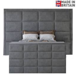 KDMD Copenhagen Upholstered Grey Television Bed Frame - Size: Small Double - thumbnail 5