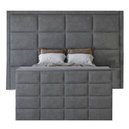 KDMD Copenhagen Upholstered Grey Television Bed Frame - Size: Small Double - thumbnail 4