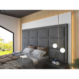 KDMD Copenhagen Upholstered Grey Television Bed Frame - Size: Small Double - thumbnail 3