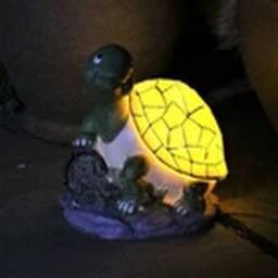 EONLION Large Solar Powered Garden Ornament Tortoise Turtle Light Up in Green - thumbnail 4
