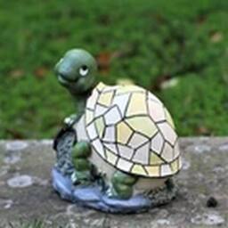 EONLION Large Solar Powered Garden Ornament Tortoise Turtle Light Up in Green - thumbnail 3