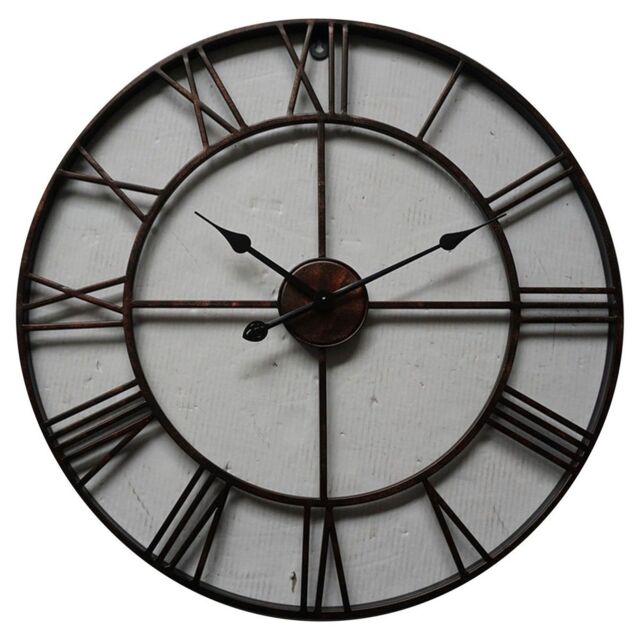Hill Interiors Skeleton Wall Clock in Bronze - image 1