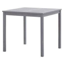 Berkfield Home Garden Table Grey 80x80x74 cm Solid Acacia Wood - Size: 80 x 80 x 74 cm - thumbnail 1
