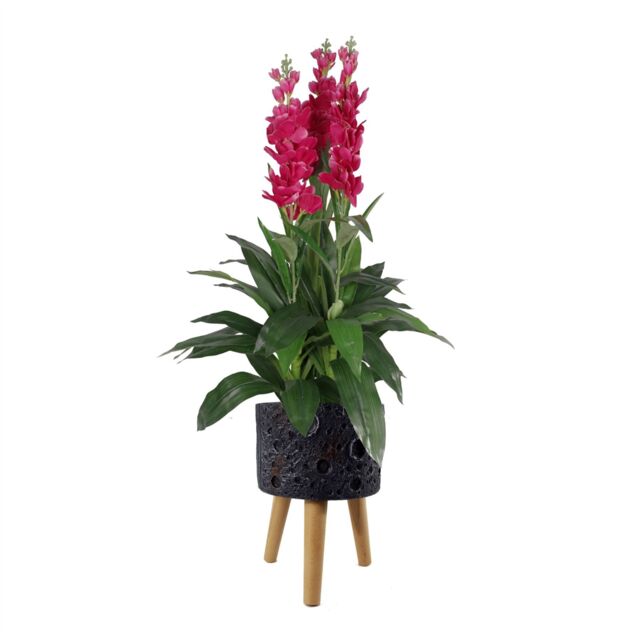 Leaf Moon Black Planter with Stand - image 1