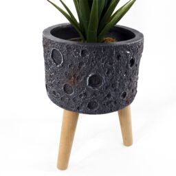 Leaf Moon Black Planter with Stand - thumbnail 4