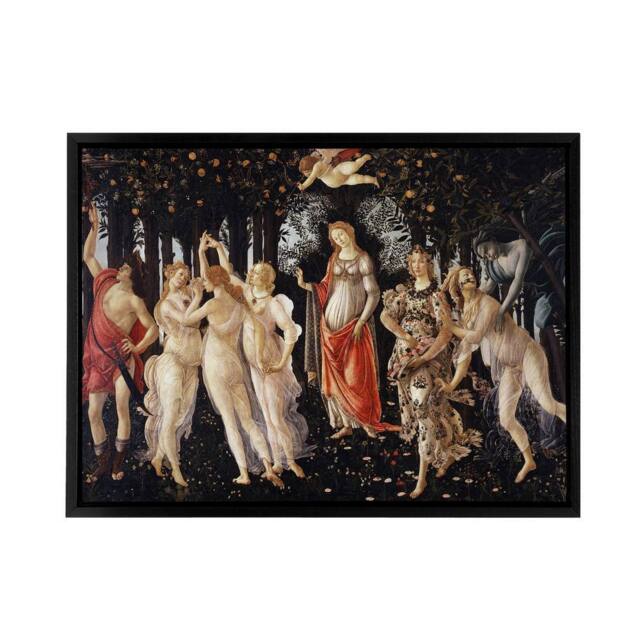 "Artery8 Sandro Botticelli Primavera Framed Canvas Wall Art Print - Size: W12"" x H16""" - image 1