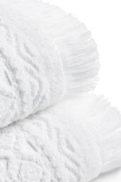 CHRISTY 'Boho' Fringed Jacquard Cotton Towels in White - thumbnail 3