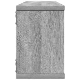 Berkfield Home Wall Cube Shelves 4 pcs Grey Sonoma 60x15x23 cm Engineered Wood - Size: 60 x 15 x 23 cm - thumbnail 7