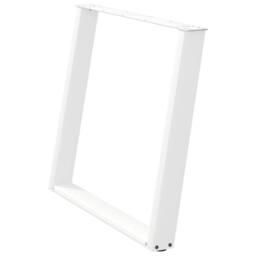 Berkfield Home Modern vidXL Dining Table Legs U-Shaped 2 pcs White 90x(72-73) cm - thumbnail 4