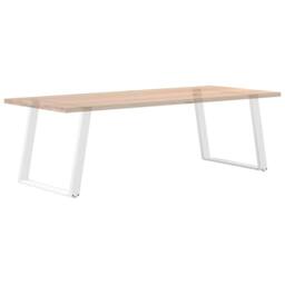 Berkfield Home Modern vidXL Dining Table Legs U-Shaped 2 pcs White 90x(72-73) cm - thumbnail 8