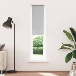 Berkfield Home Roller Blind Blackout Off-White 120x230 cm Fabric Width 116.6 cm… in Grey - thumbnail 1