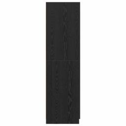 Berkfield Home Wardrobe Black Oak 80x51x180 cm Engineered Wood - Size: 80 x 51 x 180 cm - thumbnail 7