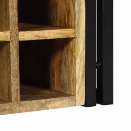 Berkfield Home Wine Rack 46x35x27.5 cm Solid Wood Rough Mango in Brown - thumbnail 9