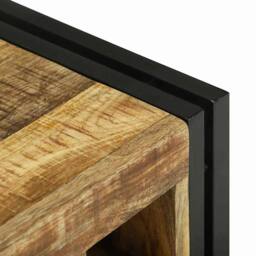 Berkfield Home Wine Rack 46x35x27.5 cm Solid Wood Rough Mango in Brown - thumbnail 7