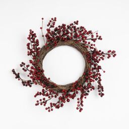 Scottish Everlastings Ltd 40cm Red Berry Wreath - thumbnail 2
