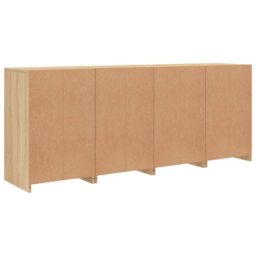 Berkfield Home Sideboard with LED Lights Sonoma Oak 164x37x67 cm in Brown - Size: 164 x 37 x 67 cm - thumbnail 9
