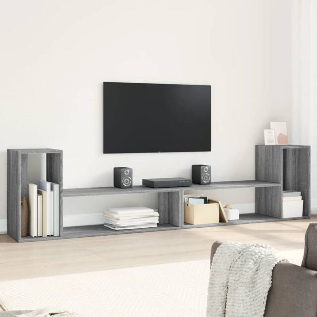 Berkfield Home TV Cabinets 2 pcs Grey Sonoma 100x30x50 cm Engineered Wood - Size: 100 x 30 x 50 cm - image 1