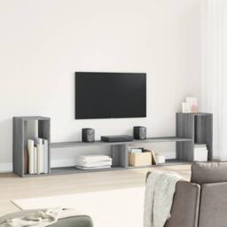 Berkfield Home TV Cabinets 2 pcs Grey Sonoma 100x30x50 cm Engineered Wood - Size: 100 x 30 x 50 cm - thumbnail 3