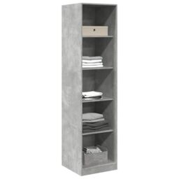 Berkfield Home Wardrobe Concrete Grey 50x50x200 cm Engineered Wood - Size: 50 x 50 x 200 cm - thumbnail 3