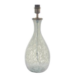 Loops Large White & Grey Glass Table Lamp Light Base - Brushed Bronze Metalwork - thumbnail 1