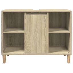 Berkfield Home Bathroom Cabinet Sonoma Oak 80x33x60 cm Engineered Wood in Brown - Size: 80 x 33 x 60 cm - thumbnail 5