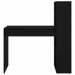 Berkfield Home Modern Desk with Storage Black Oak 113x54x120 cm Engineered Wood - Size: 113 x 54 x 120 cm - thumbnail 5