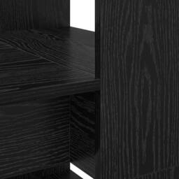 Berkfield Home Modern Desk with Storage Black Oak 113x54x120 cm Engineered Wood - Size: 113 x 54 x 120 cm - thumbnail 8