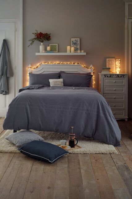 Deyongs Southwick Melange Look Duvet Cover Set - Soft & Breathable Bedding - 1846 in Navy - Size: Super King - image 1