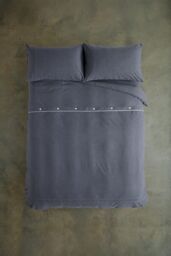 Deyongs Southwick Melange Look Duvet Cover Set - Soft & Breathable Bedding - 1846 in Navy - Size: Super King - thumbnail 3
