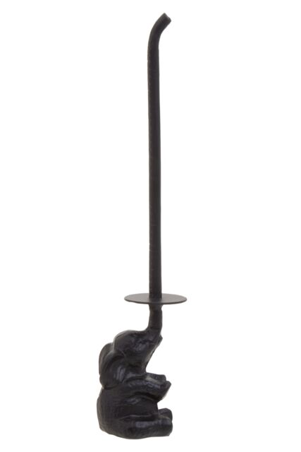 Orsina Elegant Black Elephant Toilet Roll Holder, Classic Toilet Roll Holder For Washroom, Durable Roll Holder - image 1