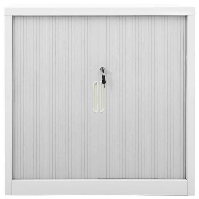 Berkfield Home Sliding Door Cabinet Grey 90x40x90 cm Steel - Size: 90 x 40 x 90 cm - image 1