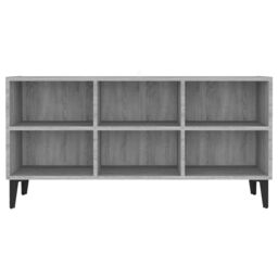 Berkfield Home TV Cabinet with Metal Legs Grey Sonoma 103.5x30x50 cm - thumbnail 4