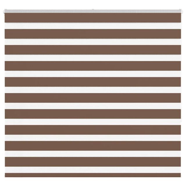 Berkfield Home Zebra Blind Brown 165x150 cm Fabric Width 160.9 cm Polyester - image 1